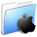 Aqua Stripped Folder Apple Icon 128x128 png